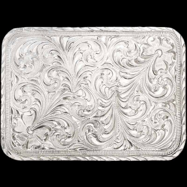 There's beauty and class in simplicity. The intricate hand-engraved scrolls on the Wayne buckle are enough detail on this classic cowboy buckle to wow anyone who has the chance to lay eyes on it. Crafted on a German Silver base, this buckle is plated in S
